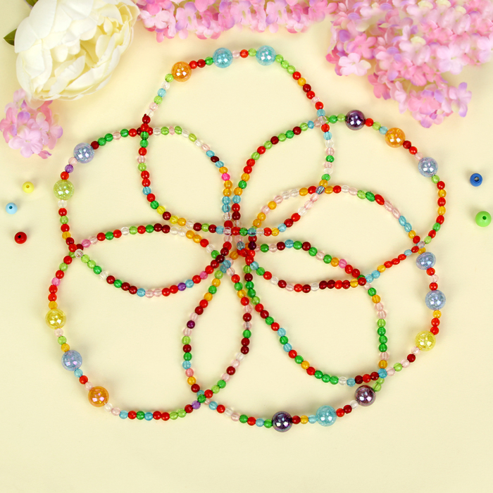 Бусы детские "Выбражулька" шарики блестящие, цвет МИКС