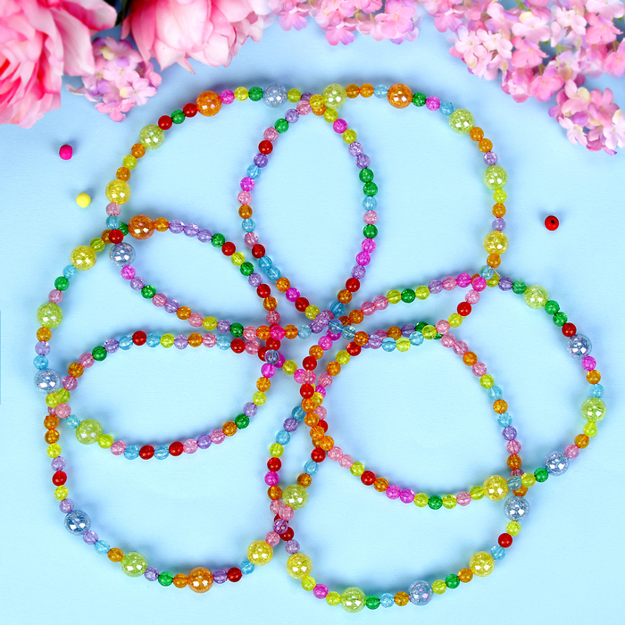 Бусы детские "Выбражулька" бусины хрустальные, цвет МИКС