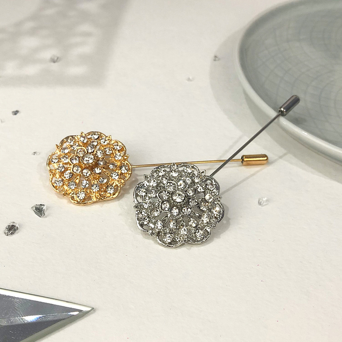 Булавка "Цветок" круглый, 8,7 см, цвет МИКС