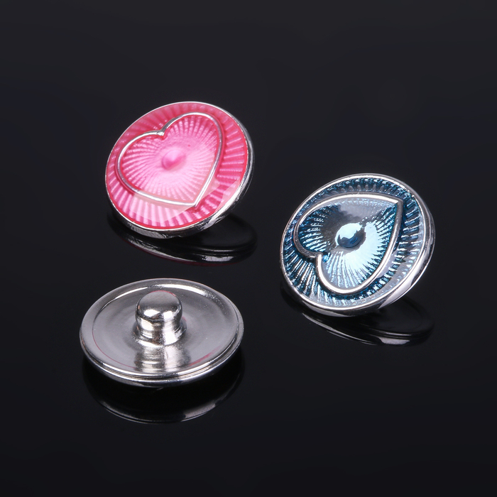 Кнопка для браслета "Сердце", цвет МИКС