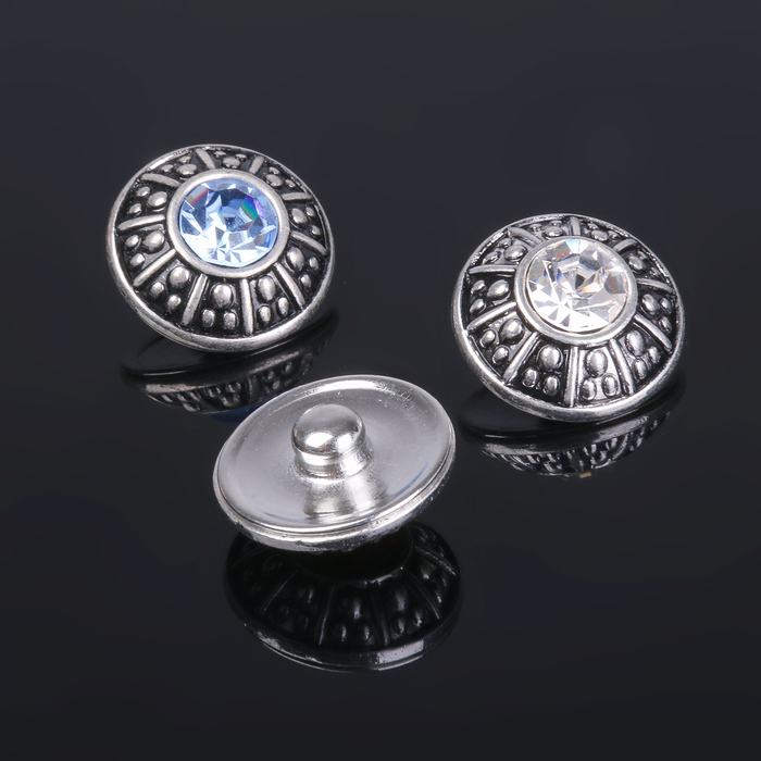 Кнопка для браслета "Стразы крупные", цвет МИКС