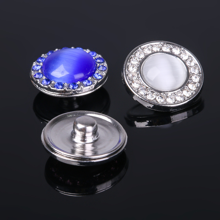 Кнопка для браслета "Кошачий глаз", цвет МИКС