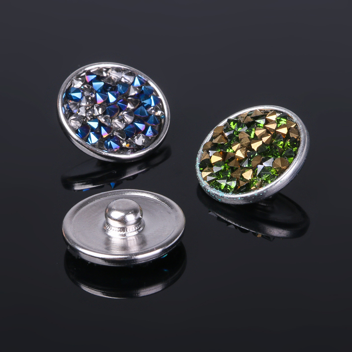 Кнопка для браслета "Стразы", цвет МИКС