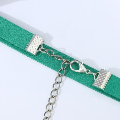 Чокер "Амели" с блёстками, цвет зелёный в серебре