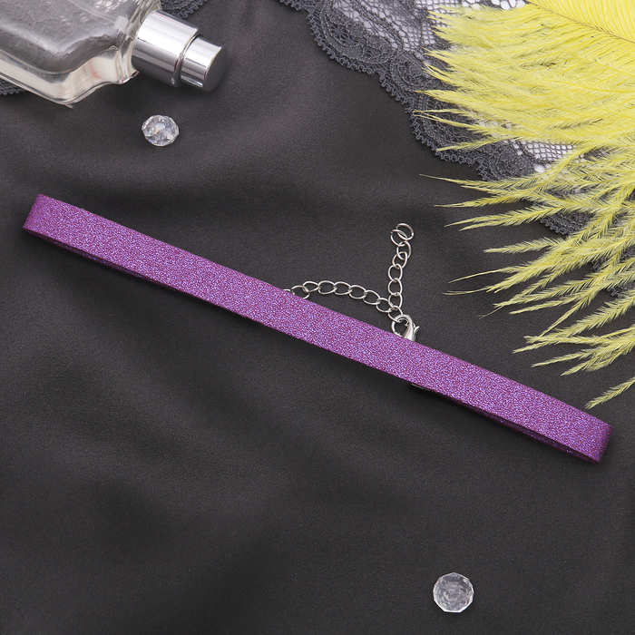 Чокер "Амели" с блёстками, цвет фиолетовый в серебре