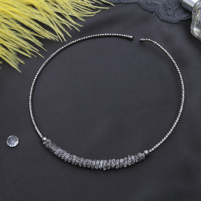 Колье "Стардаст" ноэль, малое, цвет бело-серый