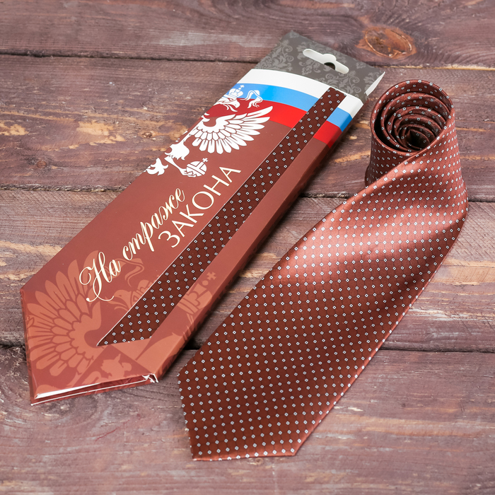 Галстук в подарочном конверте "На страже закона"