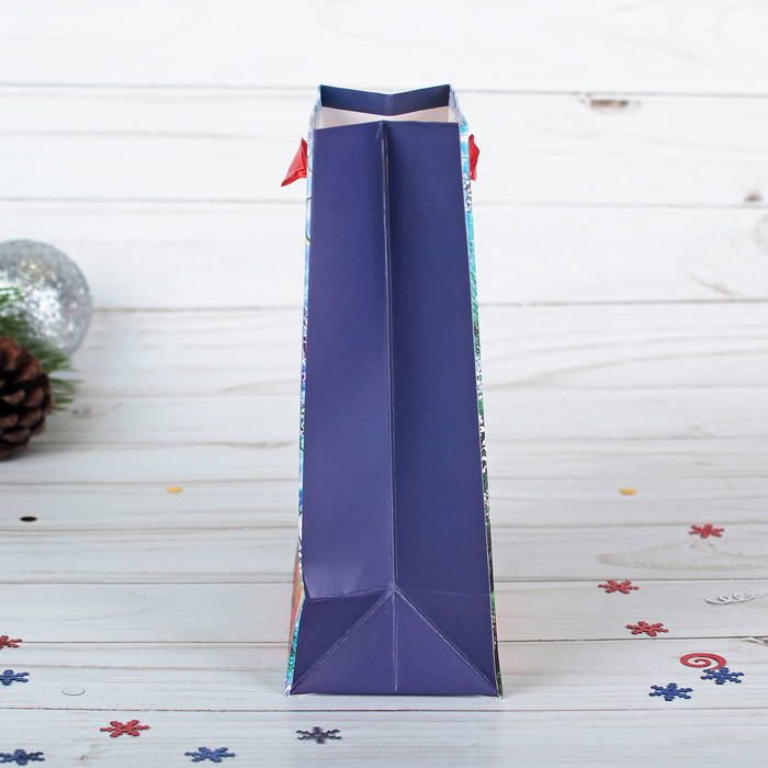 Пакет подарочный "Снегирь", люкс, 11,5 х 6 х 16 см