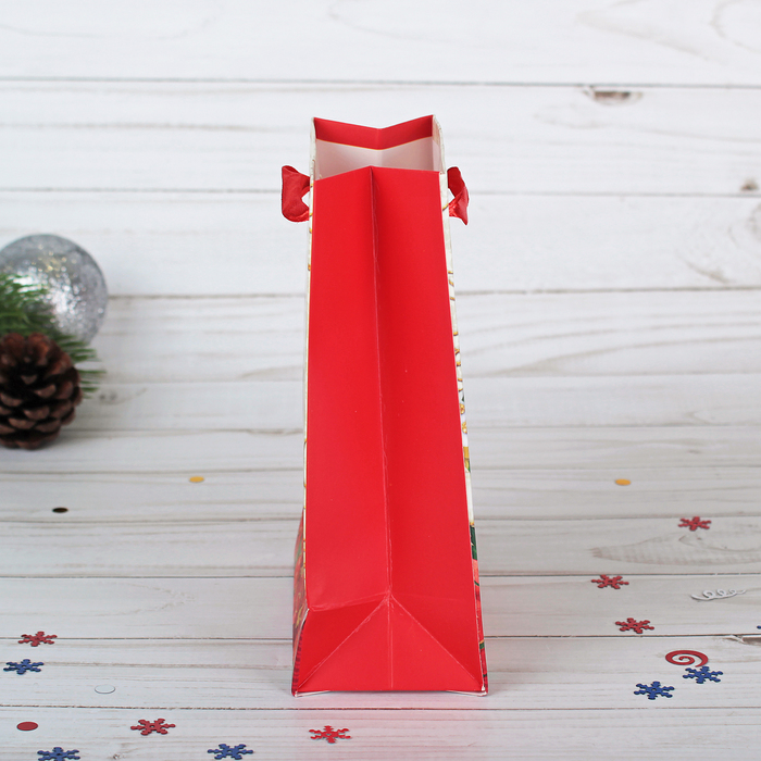 Пакет подарочный "Новогодние сладости", люкс, 11,5 х 6 х 16 см