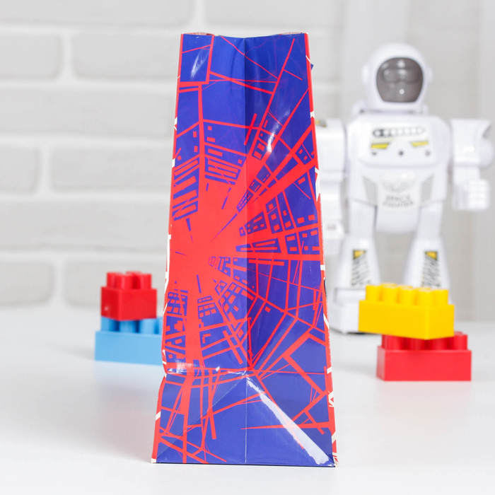 Пакет ламинированный вертикальный "С Днем рождения!", Человек-паук, 18 х 23 х 10 см