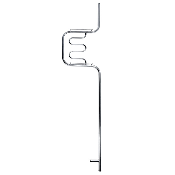 Полотенцесушитель TEMARK, Фокстрот-2, с полкой, 500х400 мм, d=32 мм, со стояком и отводом