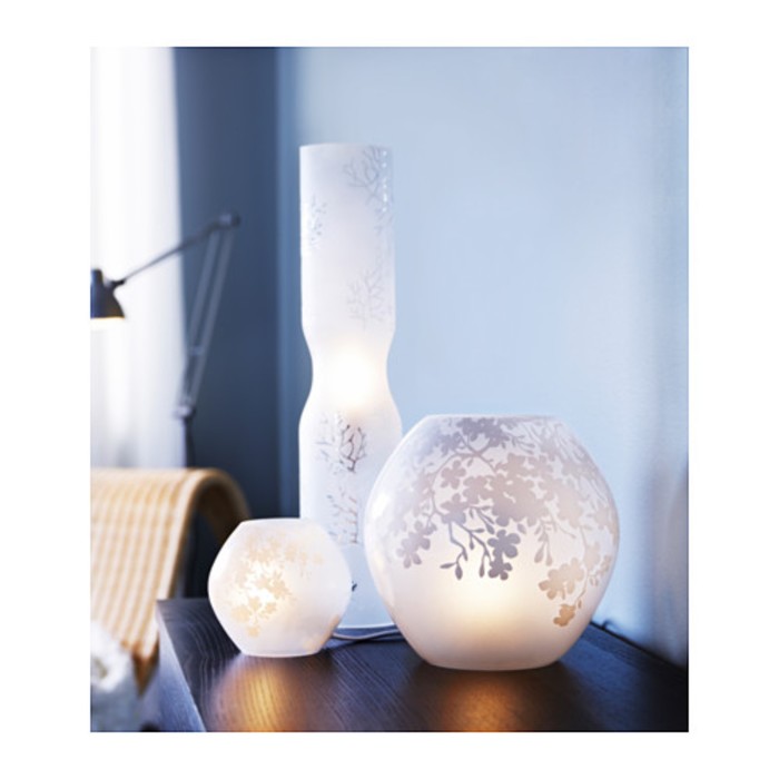 Настольная лампа KNUBBIG 1x40Вт Е14 белый 18x18x18см