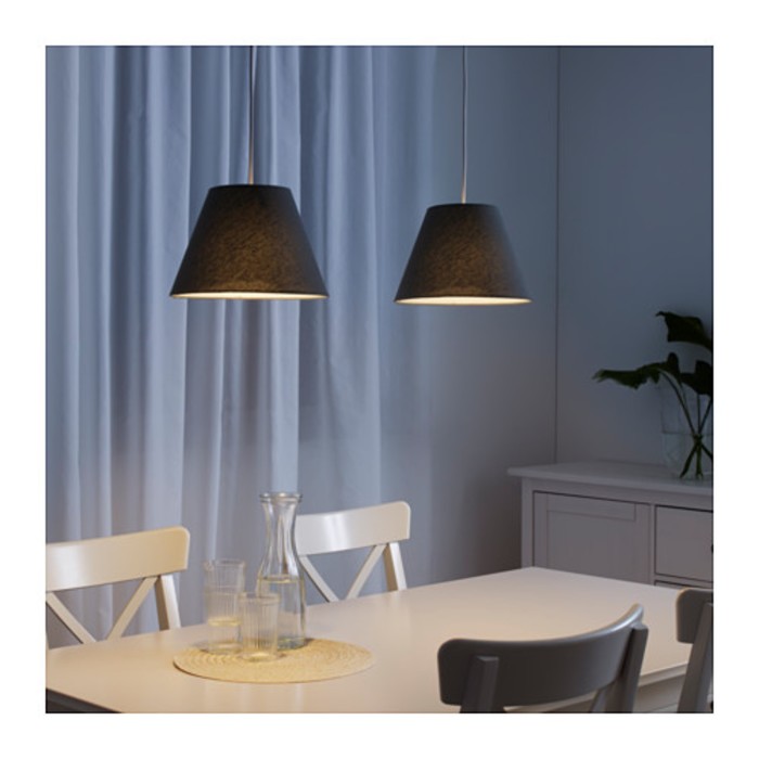 Абажур OLLSTA серый 27x27x18см