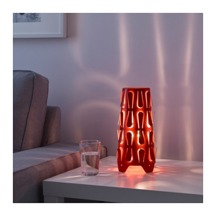 Настольная лампа KAJUTA 1x40Вт Е14 красный 15x15x30см