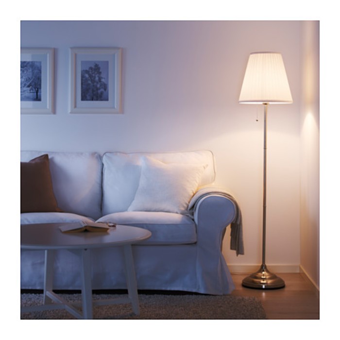 Торшер ARSTID 1x100Вт Е27 никель 36x36x155см