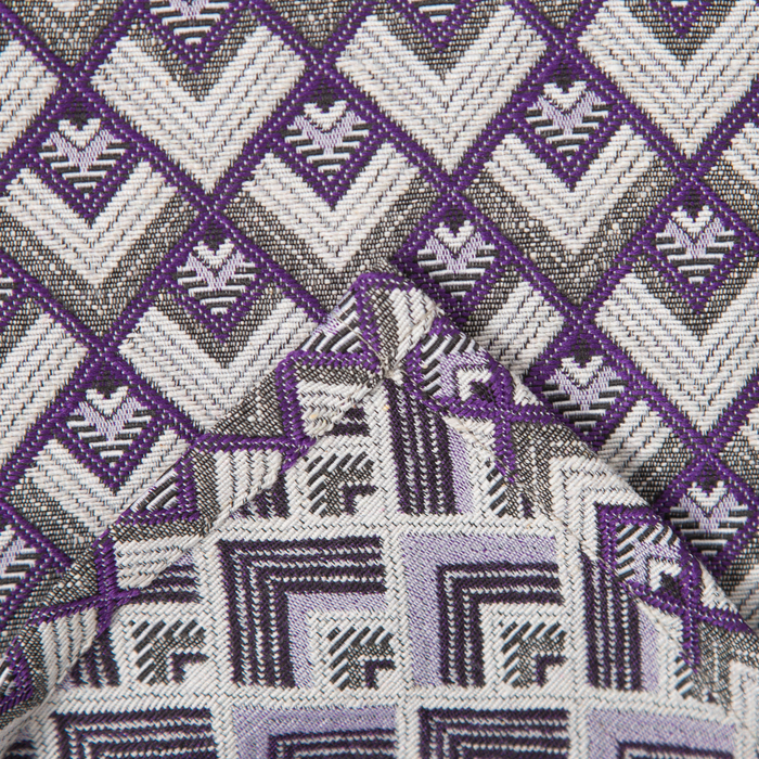 Накидка на кресло "Этель" Фиолетовые ромбы 70х160 ± 2 см