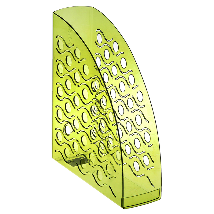 Лоток для бумаг вертикальный "Вега", тонированный зеленый Лайм