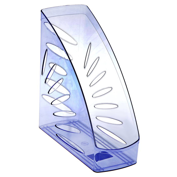 Лоток для бумаг вертикальный "Тропик", тонированный голубой