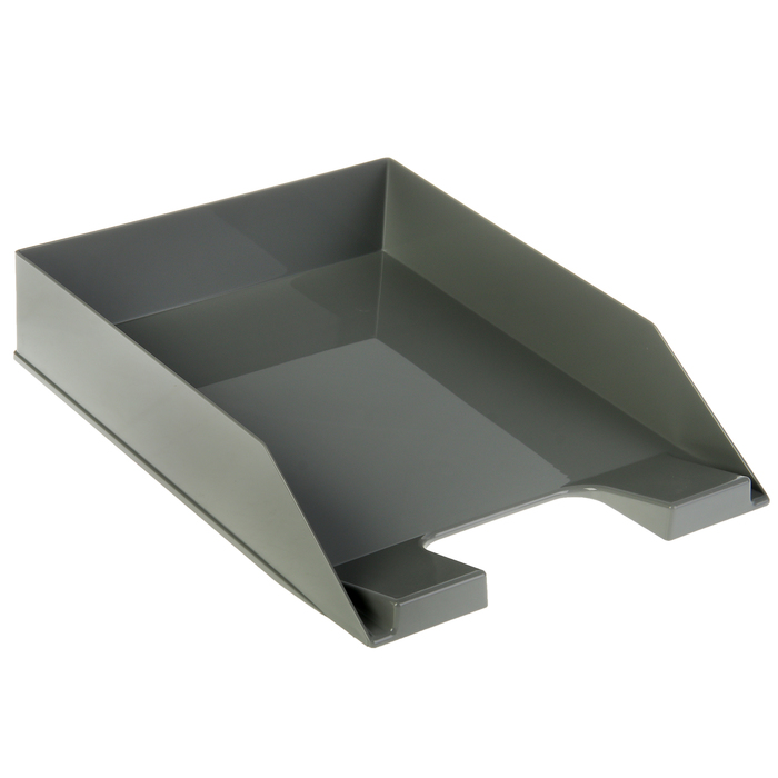 Лоток для бумаг горизонтальный "Каскад", серый