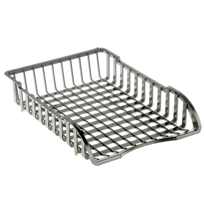 Лоток для бумаг горизонтальный сетчатый "Эконом", чёрный