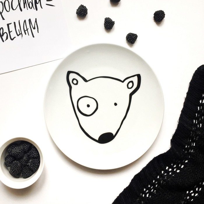 Тарелка 20,5 см "Бультерьер"