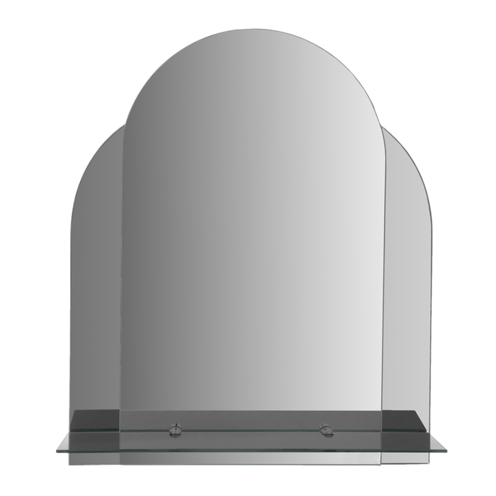 Зеркало настенное, двухслойное, с полочкой, 450×550 мм, с креплением