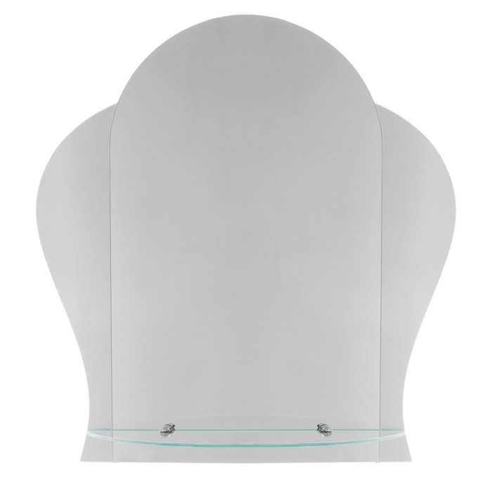 Зеркало настенное, двухслойное, с полочкой, 550×550 мм, с креплением