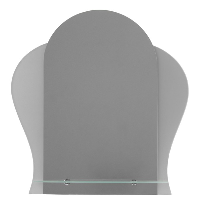 Зеркало настенное, двухслойное, с полочкой, 550×550 мм, с креплением