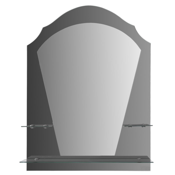 Зеркало настенное, двухслойное, с полочками, 550×750 мм, с креплением