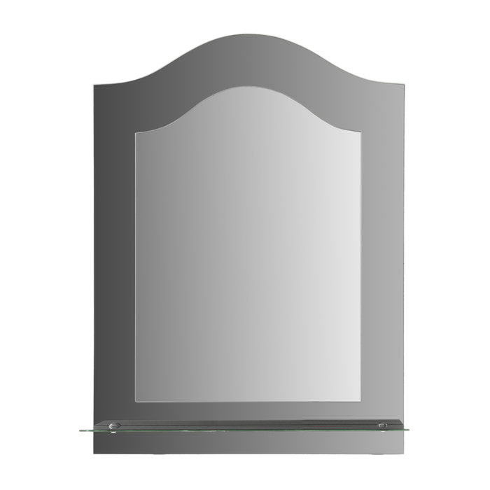 Зеркало настенное, двухслойное,  с полочкой, 550×750 мм, с креплением