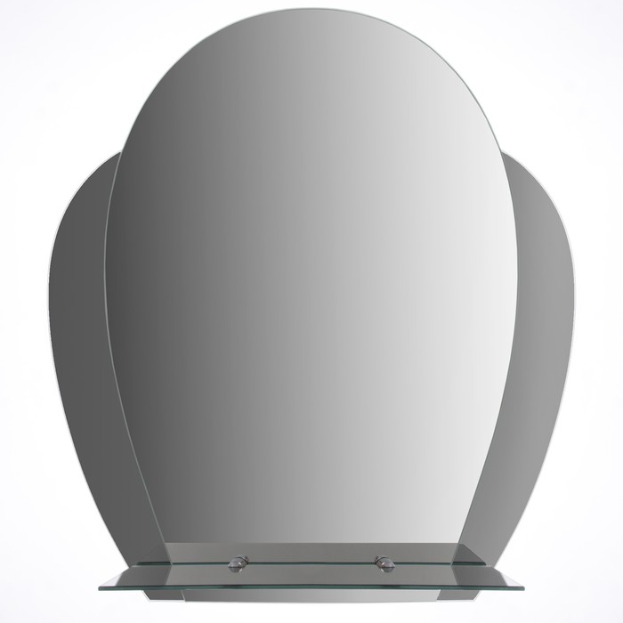 Зеркало настенное, двухслойное, с полочкой, 500×550 мм, с креплением