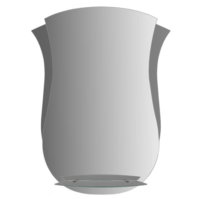 Зеркало настенное, двухслойное, с полочкой, 500×700 мм, с креплением