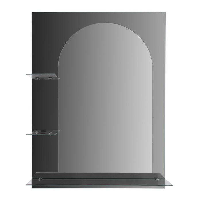 Зеркало настенное, двухслойное, с полочками, левое исполнение, 600×800 мм, с креплением