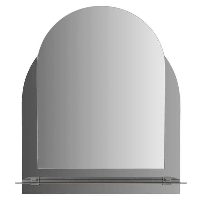 Зеркало настенное, двухслойное, с полочкой, 500×600 мм, с креплением