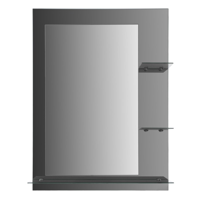 Зеркало настенное, двухслойное, с полочками, правое исполнение, 550×750 мм, с креплением