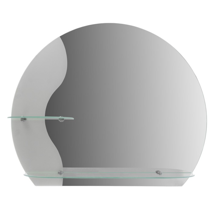 Зеркало настенное, двухслойное, с полочками, левое исполнение, 500×600 мм, с креплением