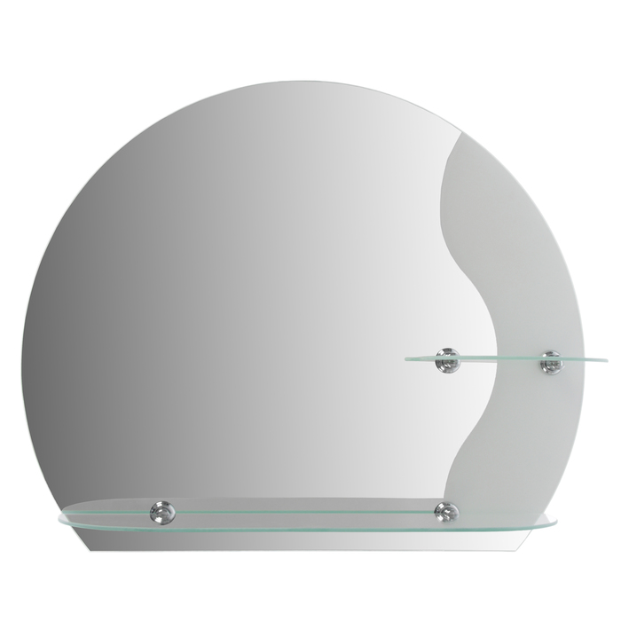 Зеркало настенное, двухслойное, с полочками, правое исполнение, 500×600 мм, с креплением