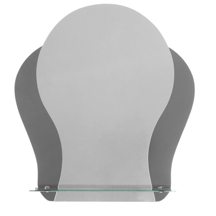 Зеркало настенное, двухслойное, с полочкой, 450×550 мм, с креплением