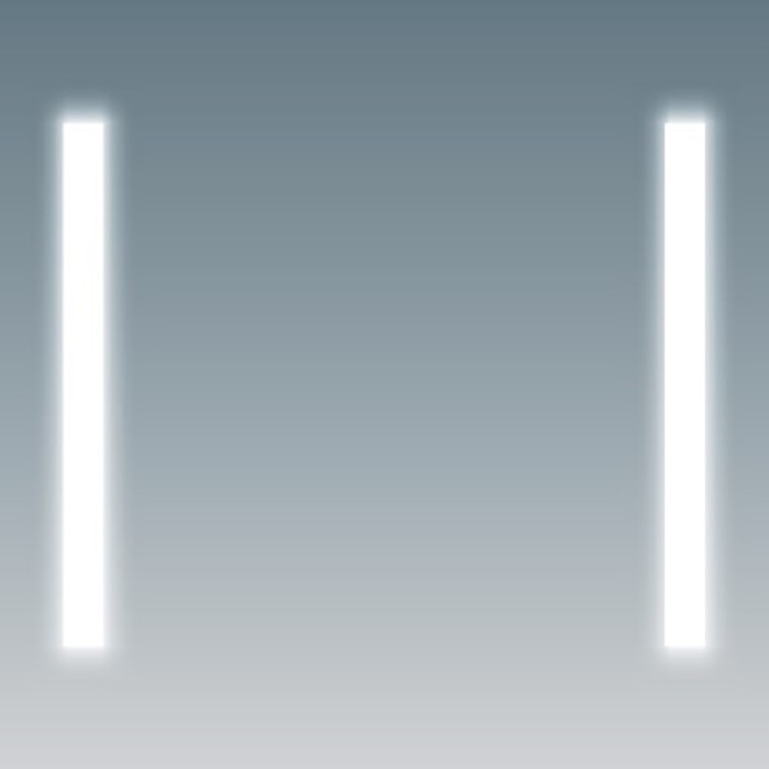 Зеркало настенное, с внутренней подсветкой, 750×650 мм, с креплением