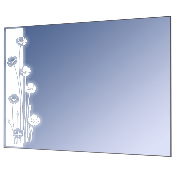 Зеркало настенное, с узорной внутренней подсветкой, 800×600 мм, с креплением