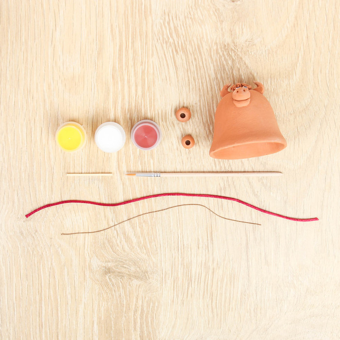 Набор для создания глиняного колокольчика "Бык Гаврюша"