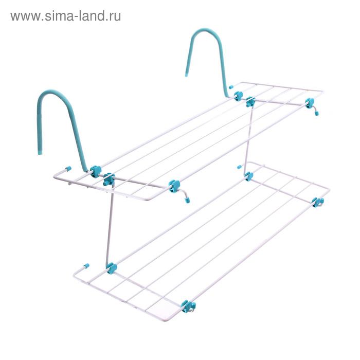 фото Сушилка для белья на радиатор, 2 яруса 650х235х360 мм, цвет белый nika