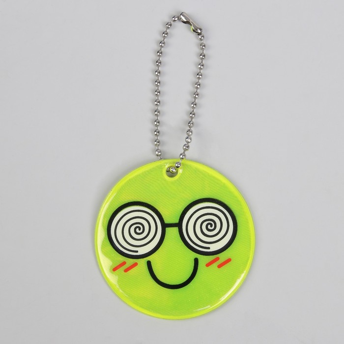 Светоотражающий элемент "Смайлик", d=5см, цвет жёлтый