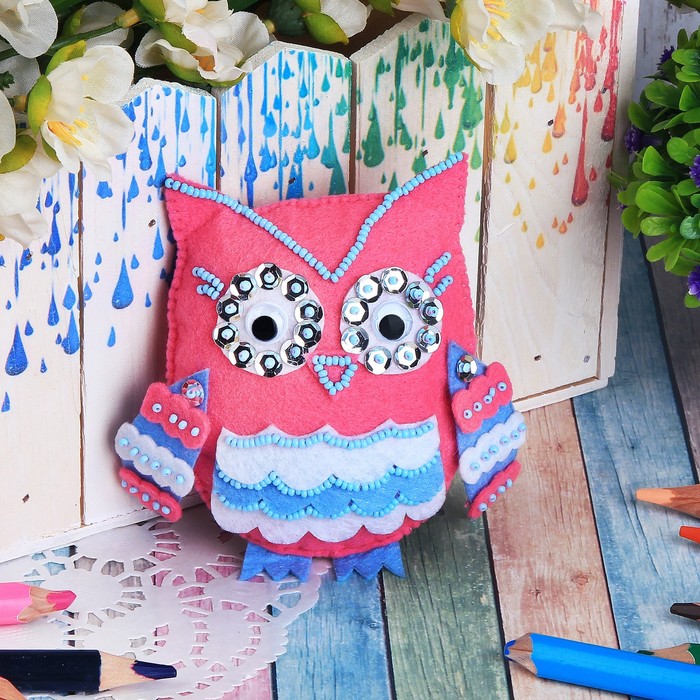 Набор для создания игрушки из фетра "Совушка"