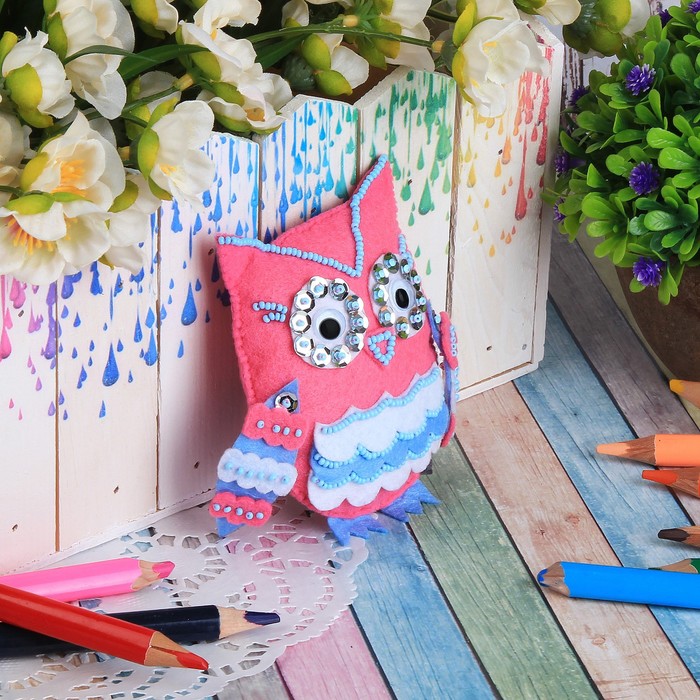 Набор для создания игрушки из фетра "Совушка"