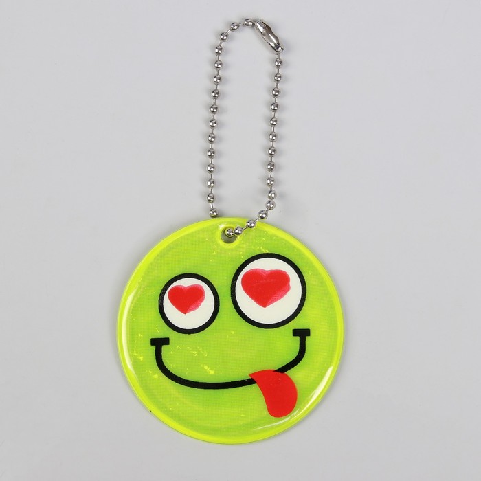 Светоотражающий элемент "Смайлик с глазками", d=5см, цвет жёлтый