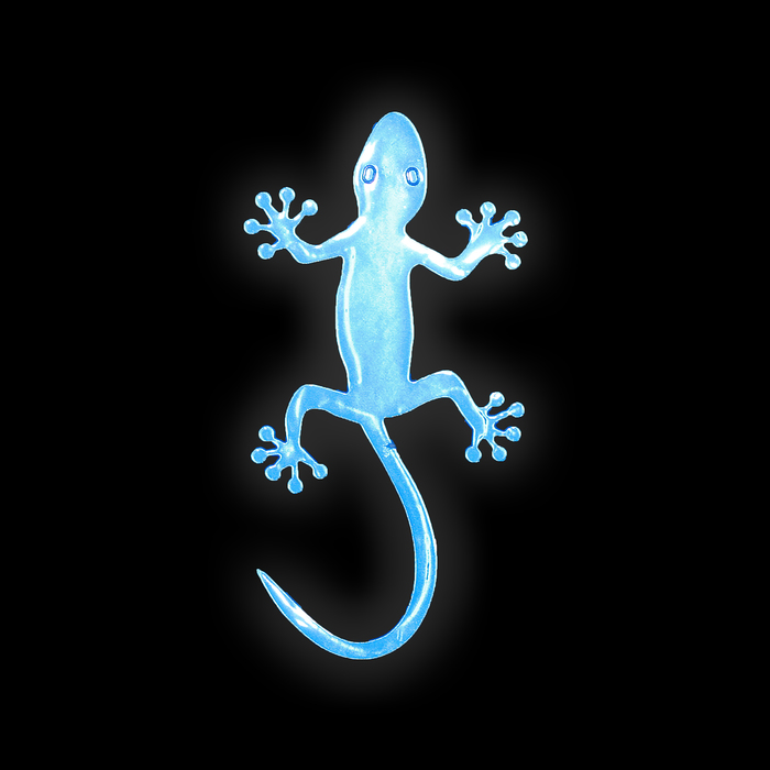 Светоотражающая наклейка "Ящерица", 11*5,5 см, 3шт на листе, цвет МИКС