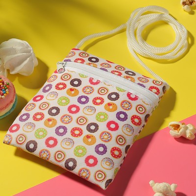 Сумка детская, отдел на молнии, на шнурке, цвет белый