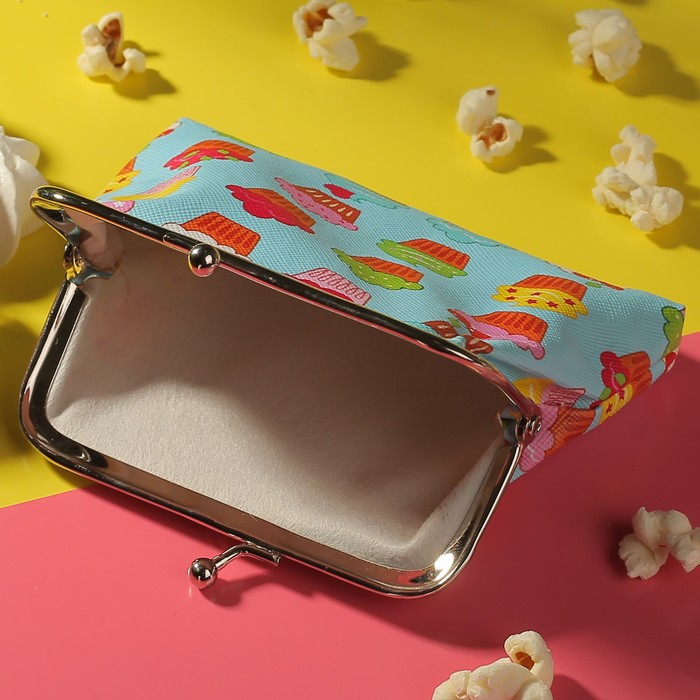 Кошелёк детский "Сладкоежка", отдел на фермуаре, цвет бирюзовый