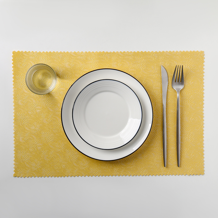 Салфетка кухонная "Розы" 42х28 см, цвет желтый